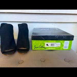 Sam Edelman slip on open toe booties